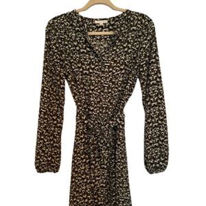 Nine Britton Olive Green Sheath Dress with Bishop Sleeves